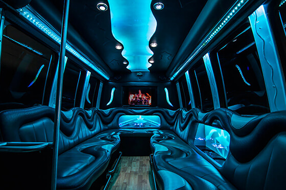 limo bus interior