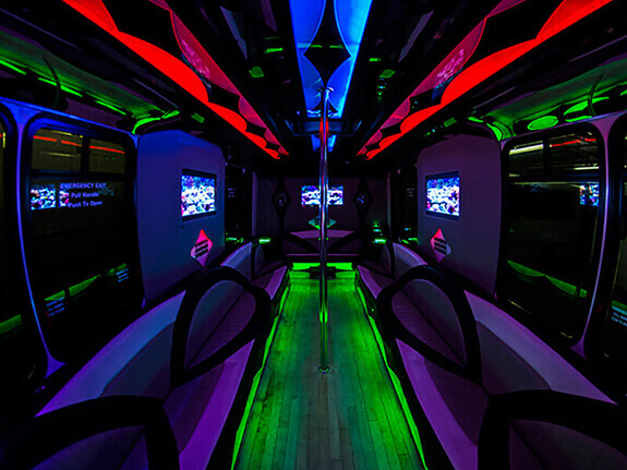 24 passenger party bus